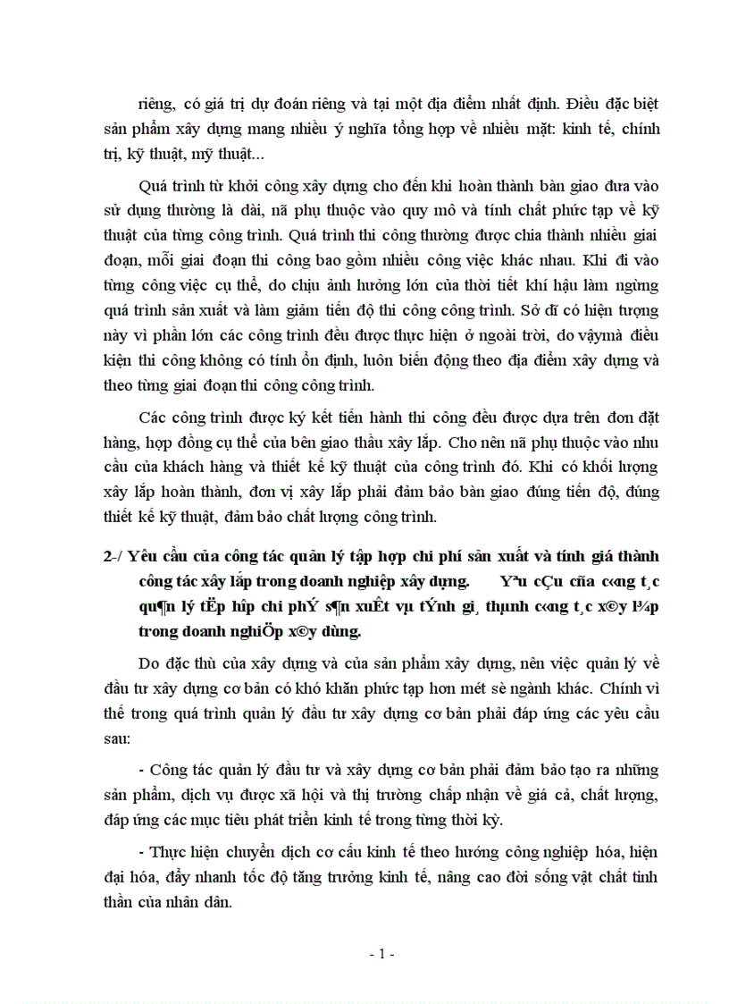 image for page Kế toán tập hợp chi phí sản xuất và tính giá thành sản phẩm xây lắp ở Công ty xây dựng số 1 1