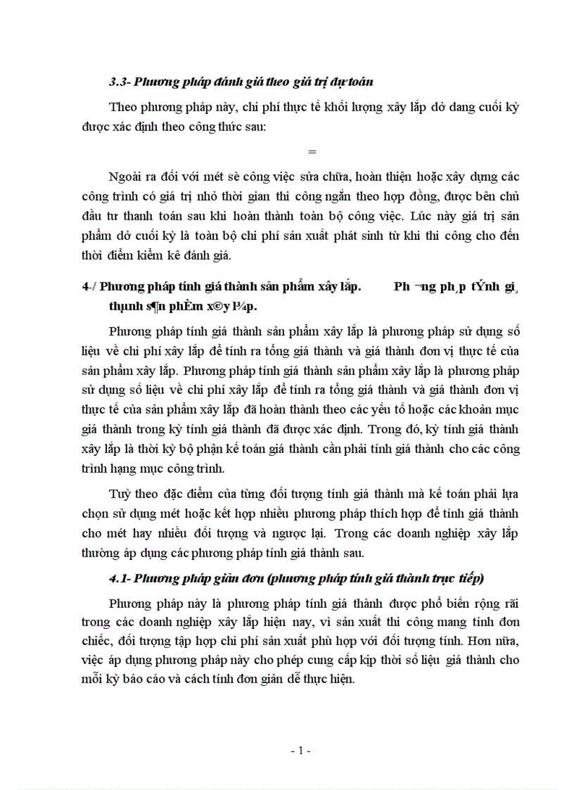 image for page Kế toán tập hợp chi phí sản xuất và tính giá thành sản phẩm xây lắp ở Công ty xây dựng số 1 1