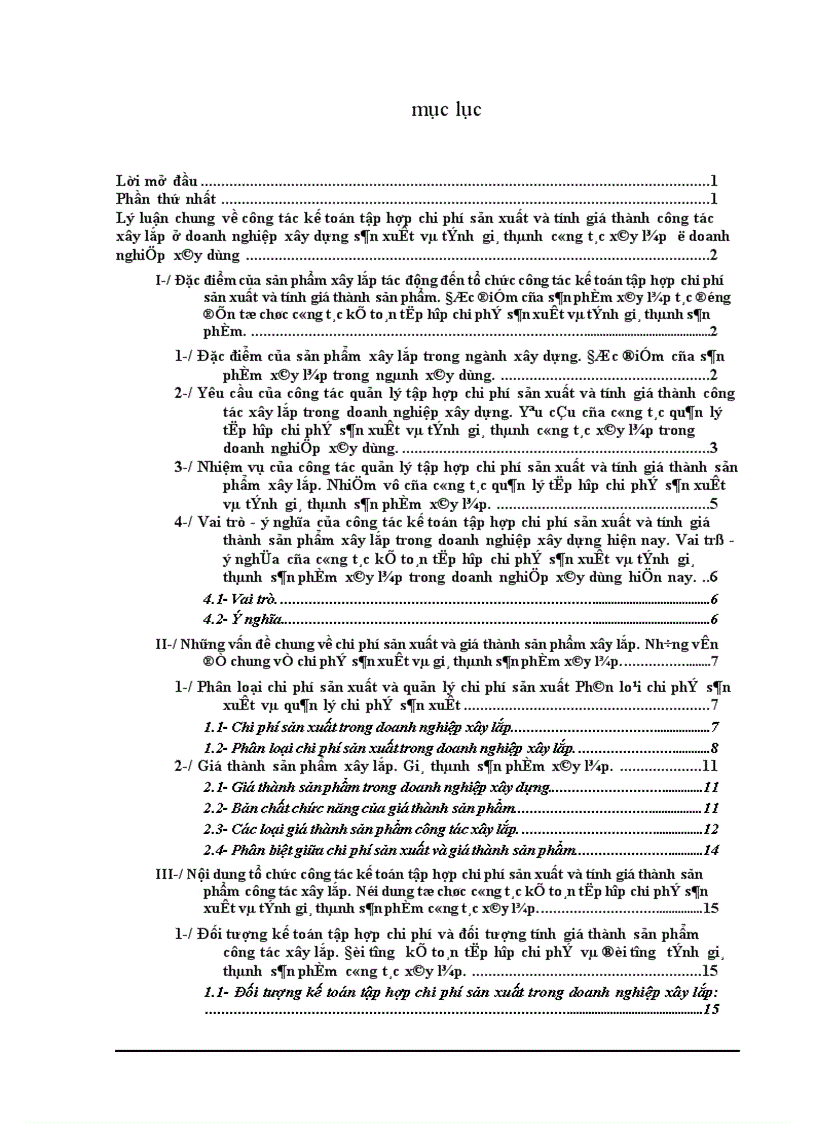 image for page Kế toán tập hợp chi phí sản xuất và tính giá thành sản phẩm xây lắp ở Công ty xây dựng số 1 1