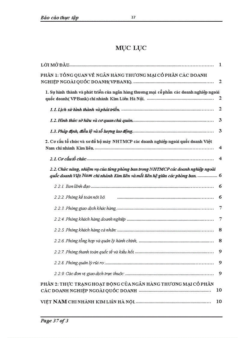 image for page Báo cáo thực tập tại Ngân hàng thương mại cổ phần các doanh nghiệp ngoài quốc doanh VPBank chi nhánh Kim Liên Hà Nội