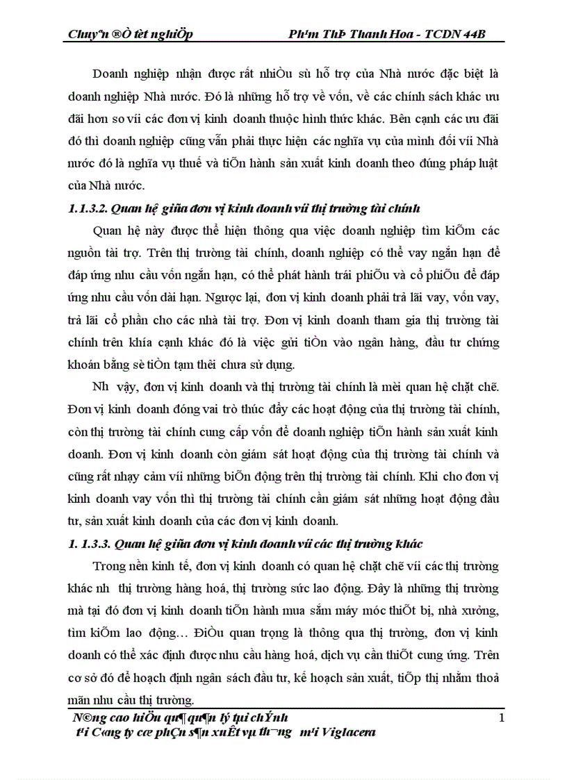 image for page Một số giải pháp nhằm nâng cao hiệu quả quản lý tài chính tại Công ty cổ phần sản xuất và thương mại Viglacera