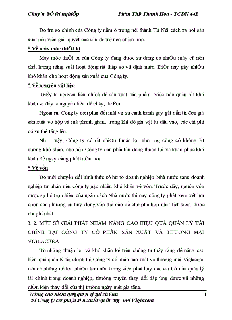 image for page Một số giải pháp nhằm nâng cao hiệu quả quản lý tài chính tại Công ty cổ phần sản xuất và thương mại Viglacera