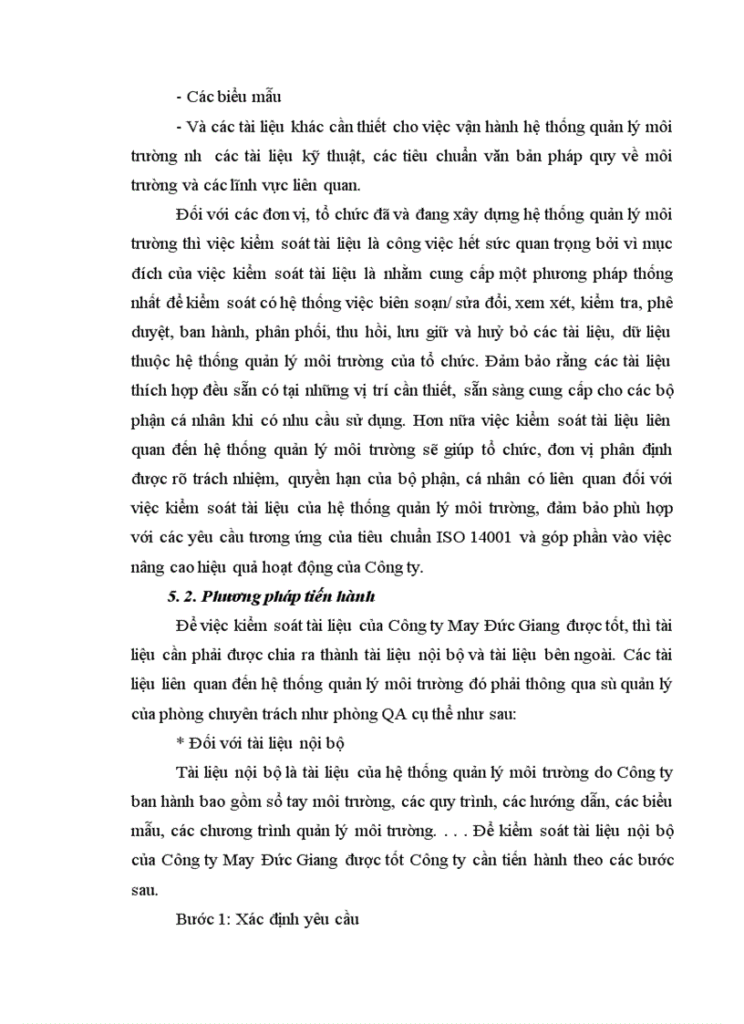 image for page Một số giải pháp xây dựng hệ thống quản lý môi trường ISO 14001 ở Công ty May Đức Giang 1