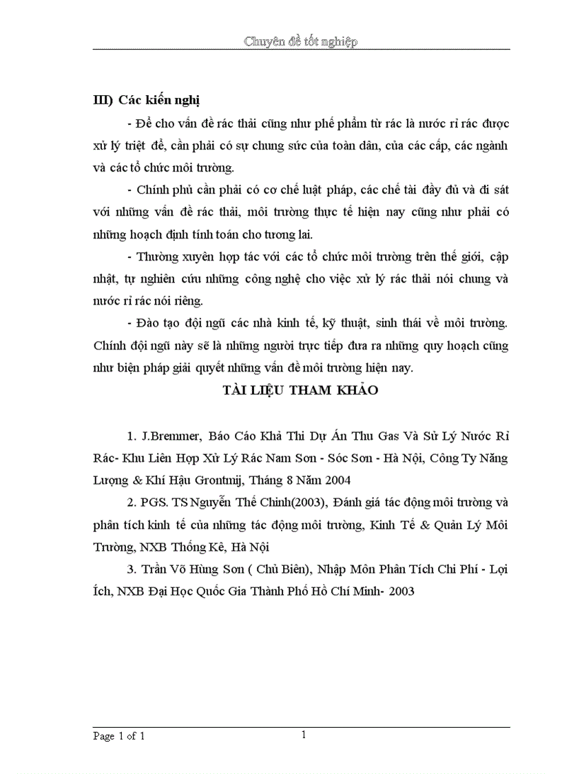 image for page Đánh giá hiệu quả kinh tế của nhà máy xử lý nước rỉ rác thuộc khu liên hợp xử lý rác thải Nam Sơn 1