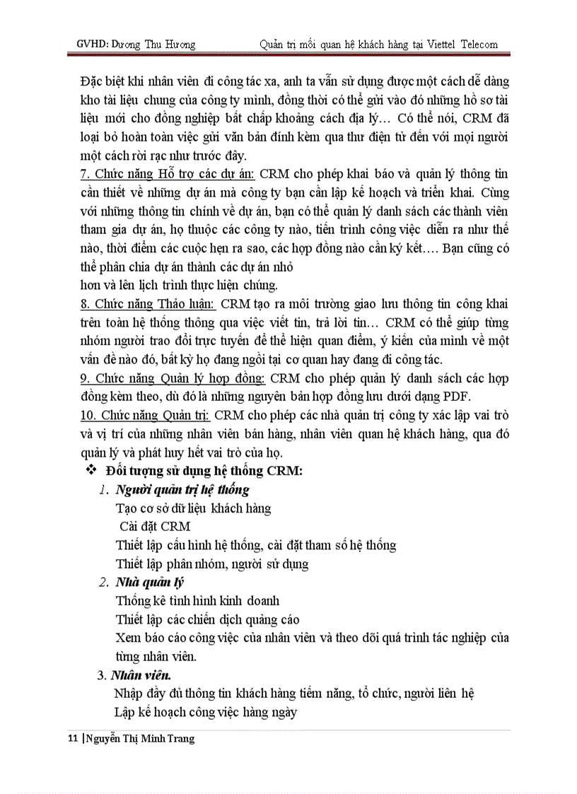 image for page Phát triển hệ thống quản lý mối quan hệ khách hàng CRM tại Công ty viễn thông Viettel Viettel Telecom