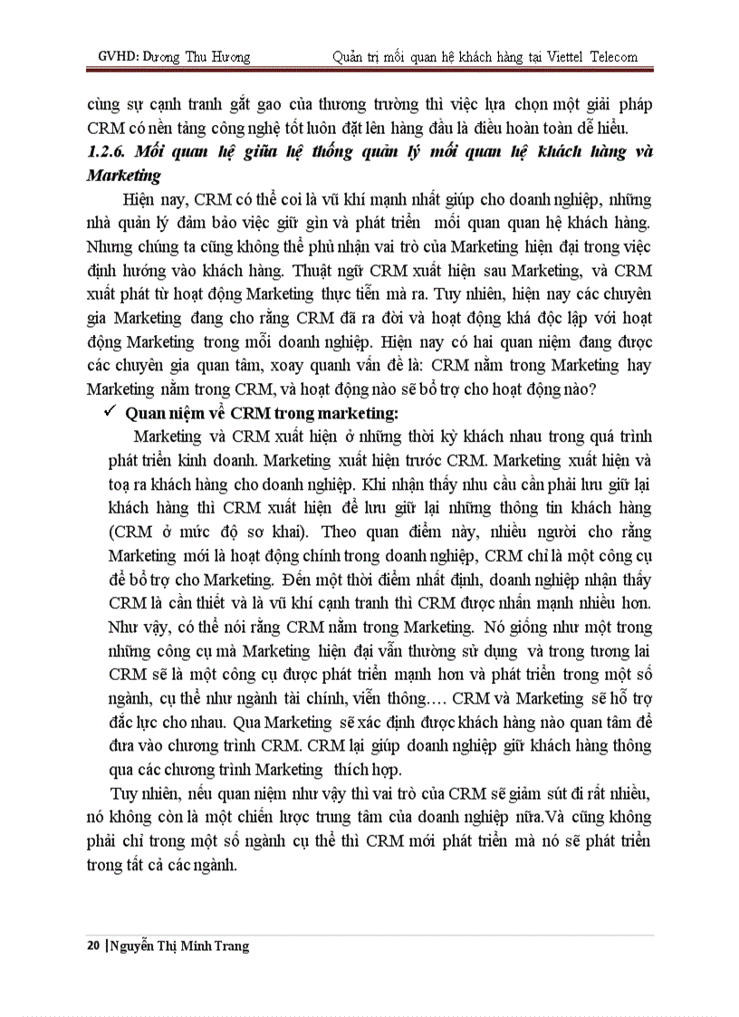 image for page Phát triển hệ thống quản lý mối quan hệ khách hàng CRM tại Công ty viễn thông Viettel Viettel Telecom