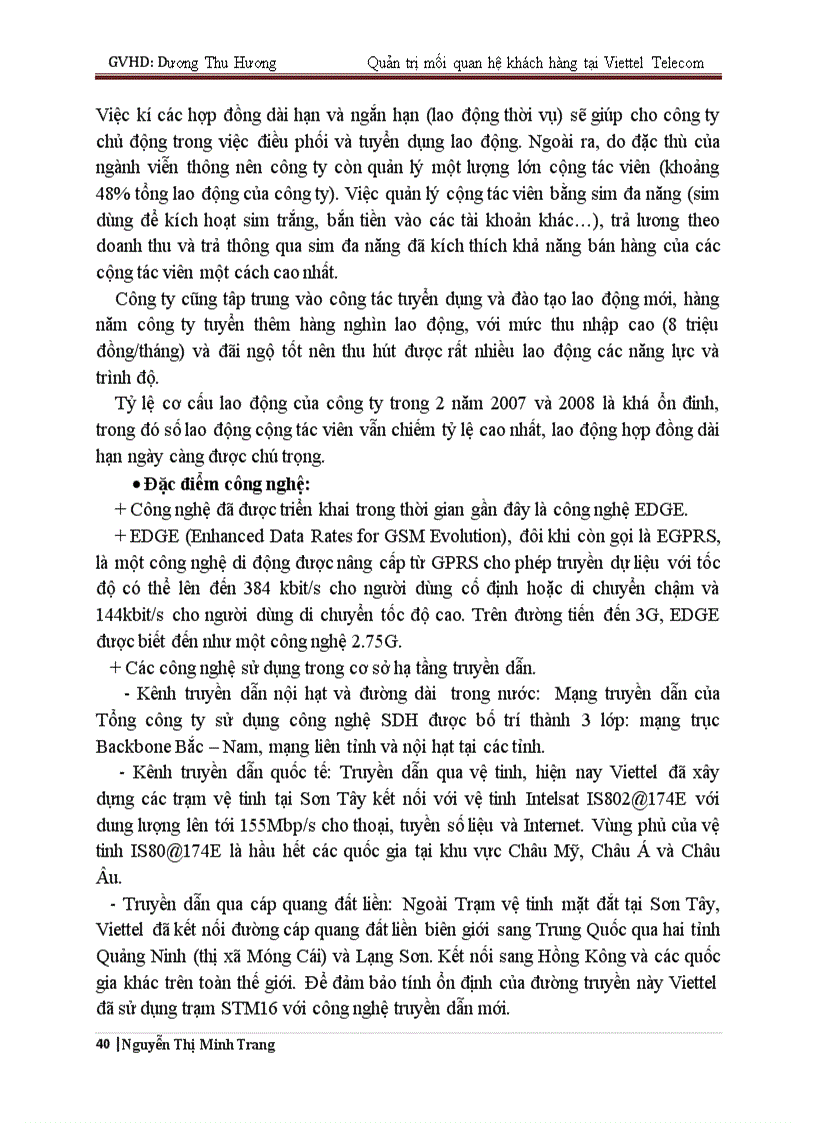 image for page Phát triển hệ thống quản lý mối quan hệ khách hàng CRM tại Công ty viễn thông Viettel Viettel Telecom