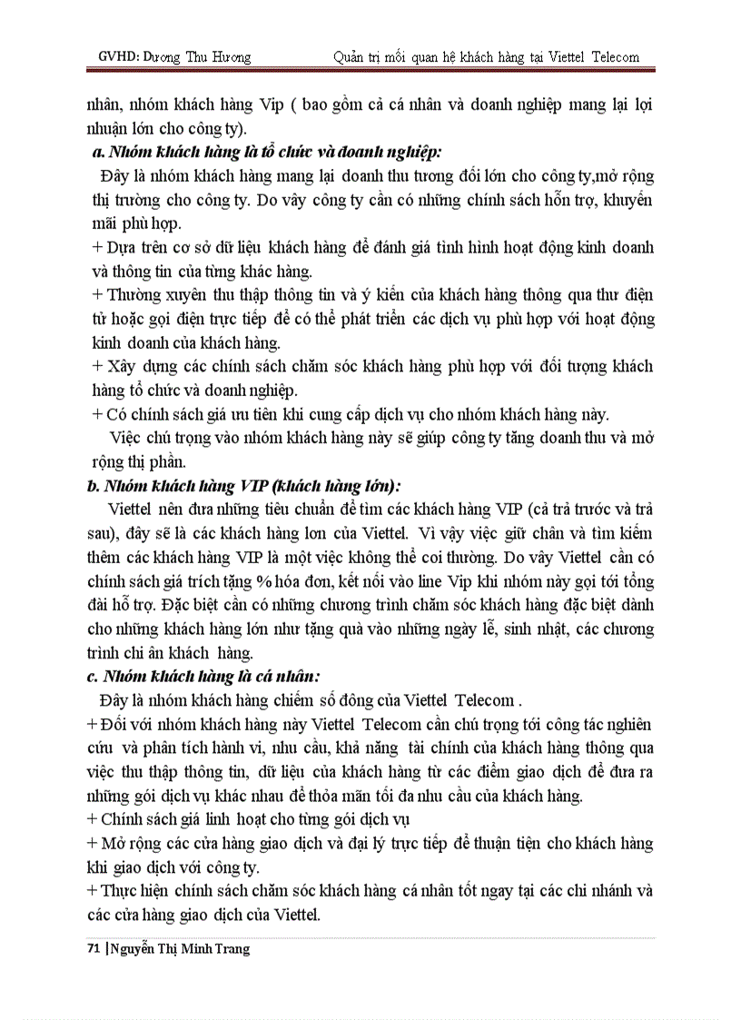 image for page Phát triển hệ thống quản lý mối quan hệ khách hàng CRM tại Công ty viễn thông Viettel Viettel Telecom