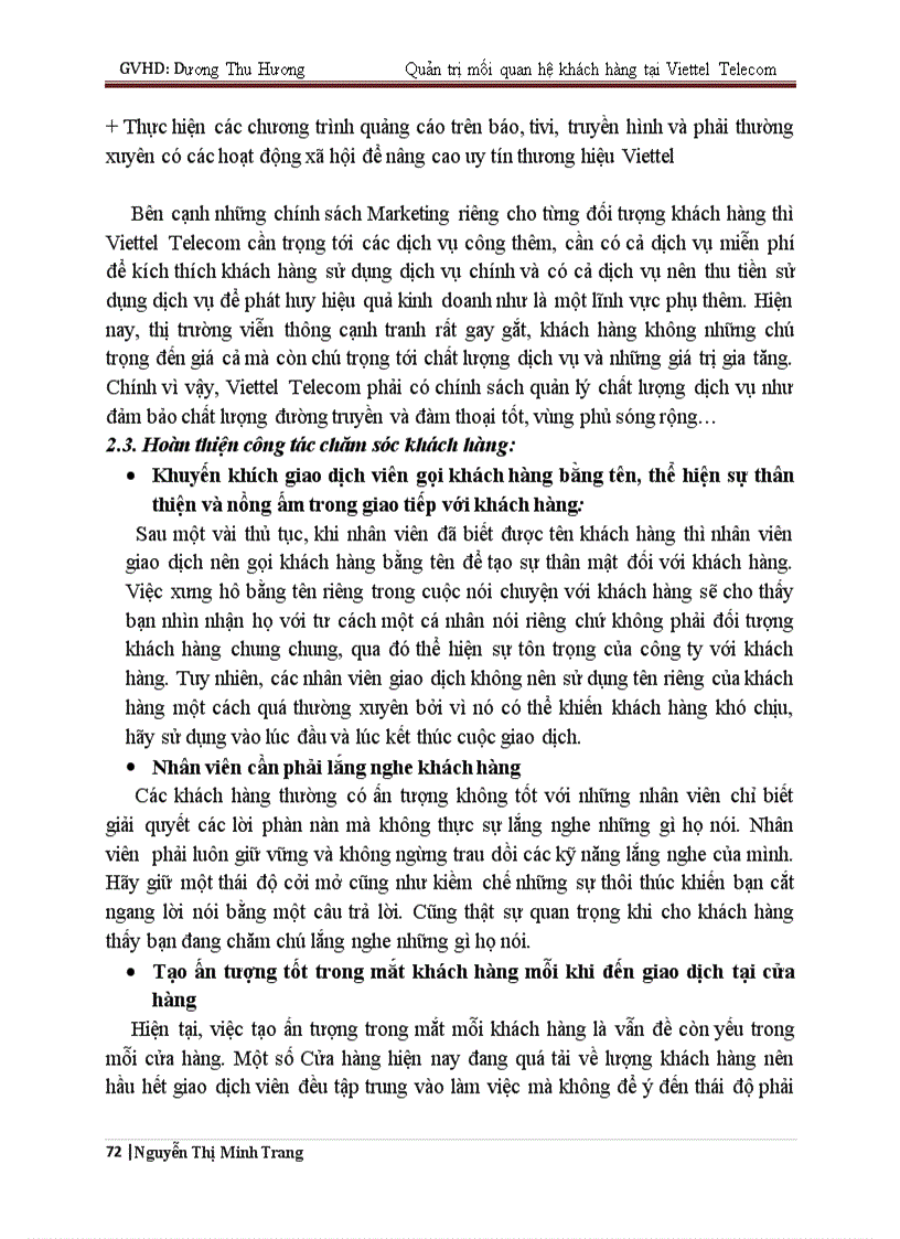 image for page Phát triển hệ thống quản lý mối quan hệ khách hàng CRM tại Công ty viễn thông Viettel Viettel Telecom