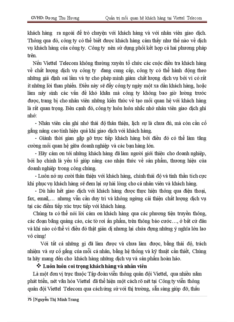 image for page Phát triển hệ thống quản lý mối quan hệ khách hàng CRM tại Công ty viễn thông Viettel Viettel Telecom