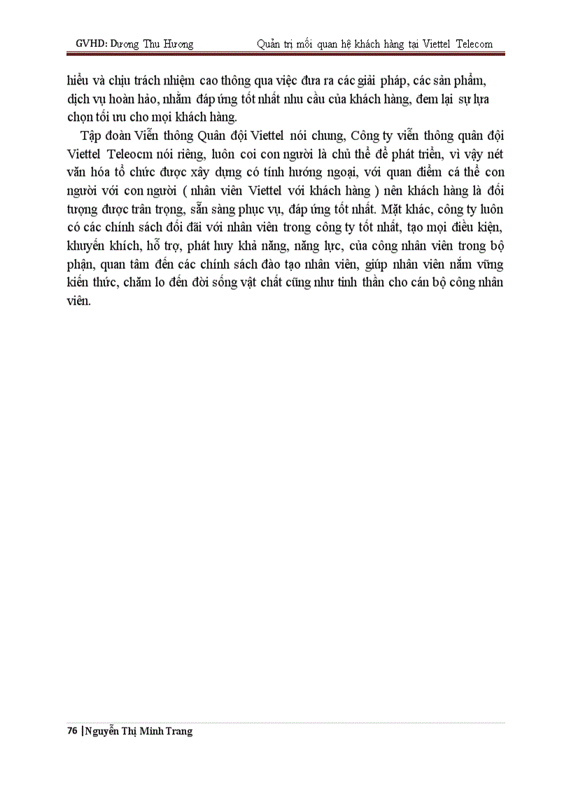 image for page Phát triển hệ thống quản lý mối quan hệ khách hàng CRM tại Công ty viễn thông Viettel Viettel Telecom