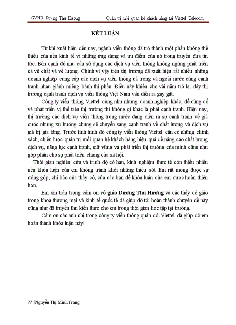 image for page Phát triển hệ thống quản lý mối quan hệ khách hàng CRM tại Công ty viễn thông Viettel Viettel Telecom