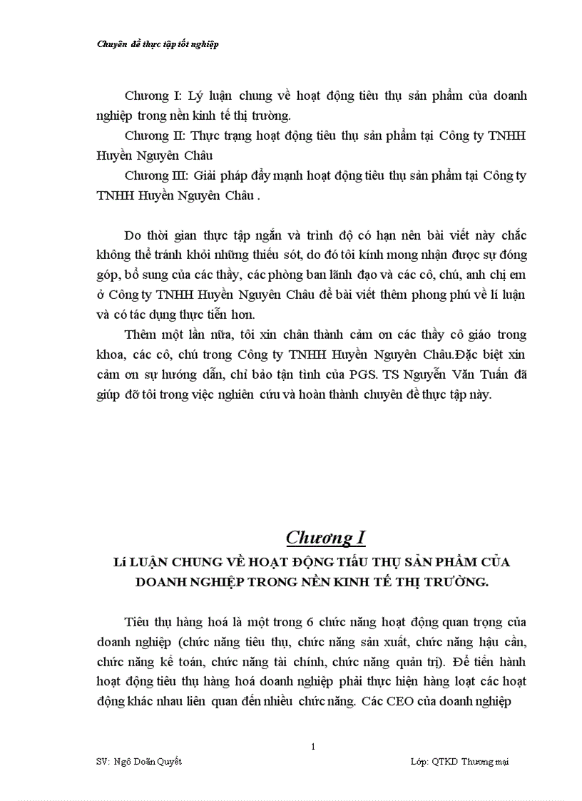 image for page Giải pháp nhằm thúc đẩy hoạt động tiêu thụ sản phẩm tại Công ty TNHH Huyền Nguyên Châu