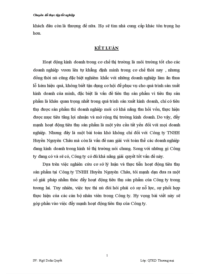 image for page Giải pháp nhằm thúc đẩy hoạt động tiêu thụ sản phẩm tại Công ty TNHH Huyền Nguyên Châu