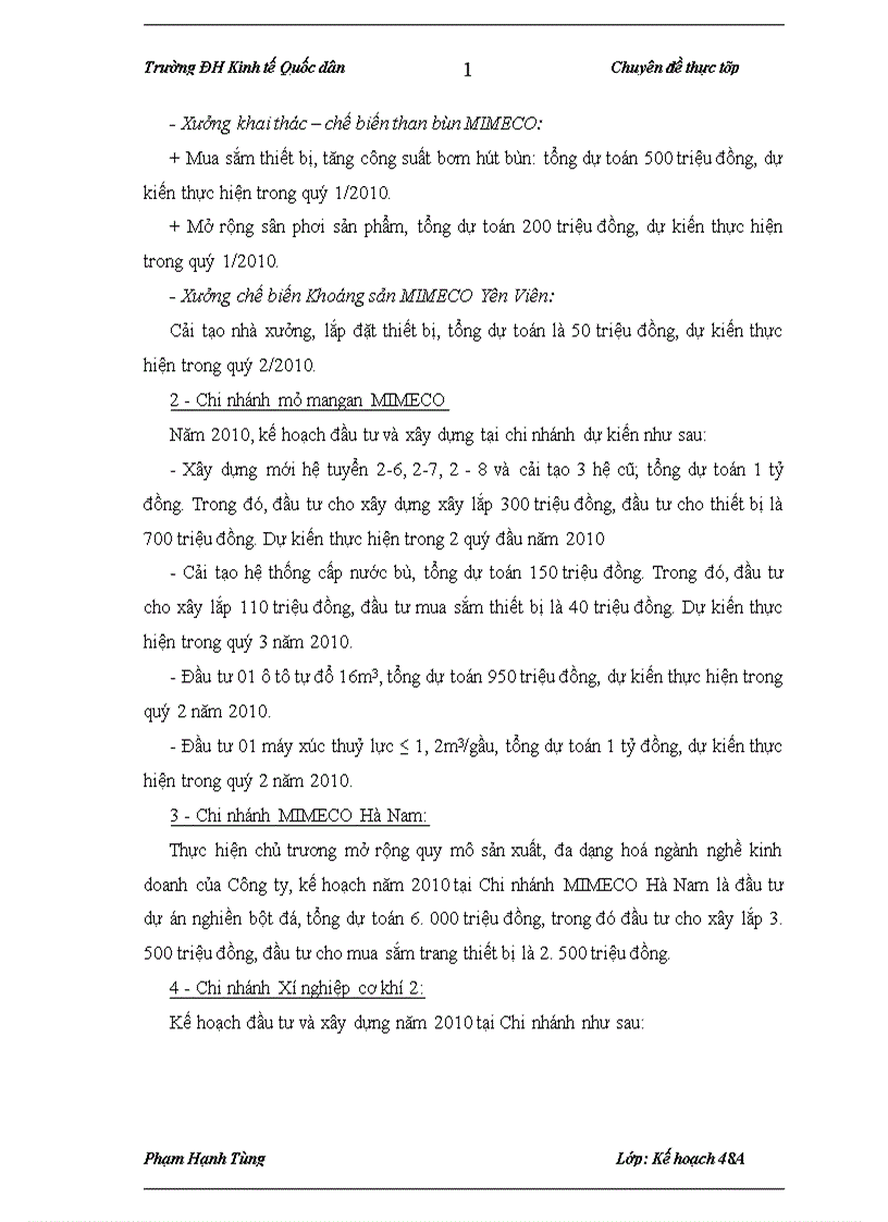 image for page Xây dựng kế hoạch sản xuất kinh doanh hàng năm tại Công ty Cổ phần Khoáng sản và Cơ khí Mimeco 1