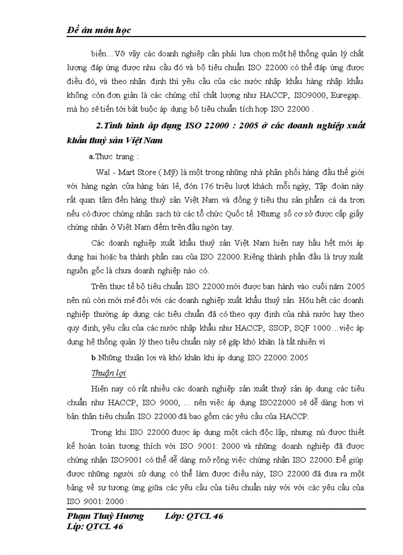 image for page Thực trạng áp dụng ISO 22000 2005 trong các doanh nghiệp xuất khẩu thuỷ sản Việt Nam