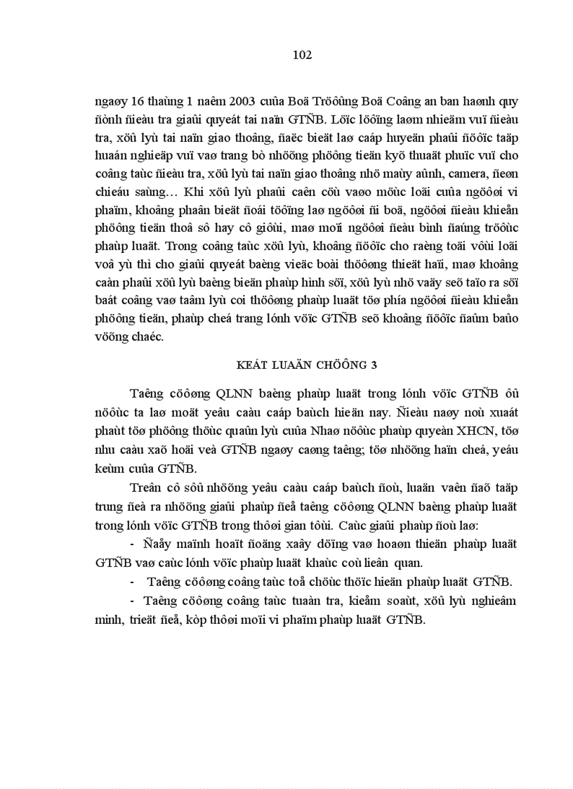 image for page Tăng cường quản lý nhà nước bằng pháp luật trong lĩnh vực giao thông đường bộ ở VN hiện nay
