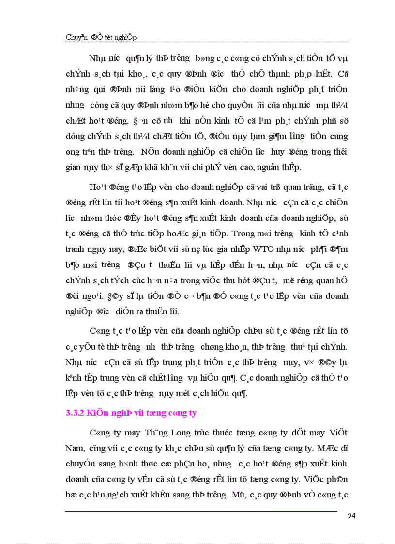 image for page Giải pháp chủ yếu tạo lập vốn cho hoạt động sản xuất kinh doanh ở Công ty cổ phần May Thăng Long 1