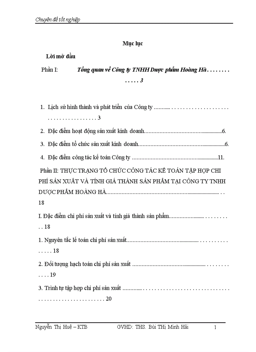 image for page Hoàn Thiện kế toán tập hợp chi phí sản xuất và tính giá thành sản phẩm tại Công ty TNHH Dược Phẩm Hoàng Hà 1
