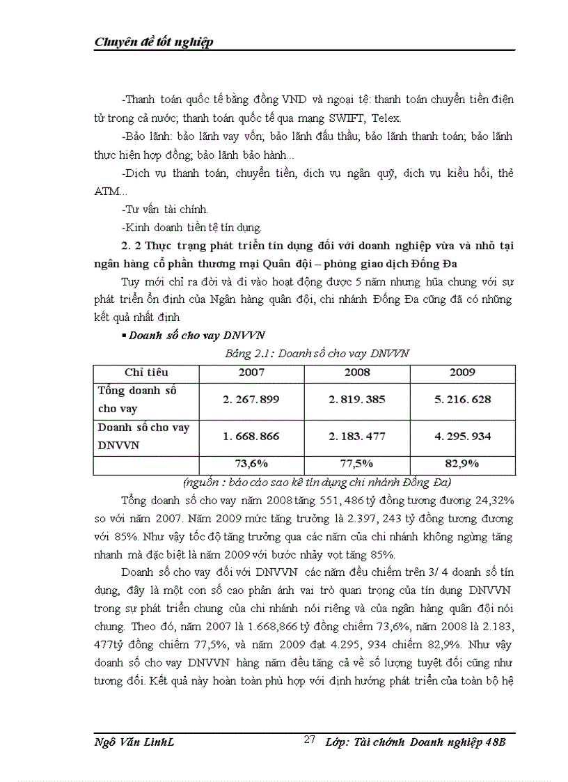 image for page Phát triển hoạt động tín dụng đối với các doanh nghiệp vừa và nhỏ tại Ngân hàng thương mại cổ phần quân đội phòng giao dịch Đống Đa 1