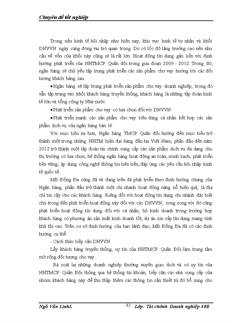 image for page Phát triển hoạt động tín dụng đối với các doanh nghiệp vừa và nhỏ tại Ngân hàng thương mại cổ phần quân đội phòng giao dịch Đống Đa 1