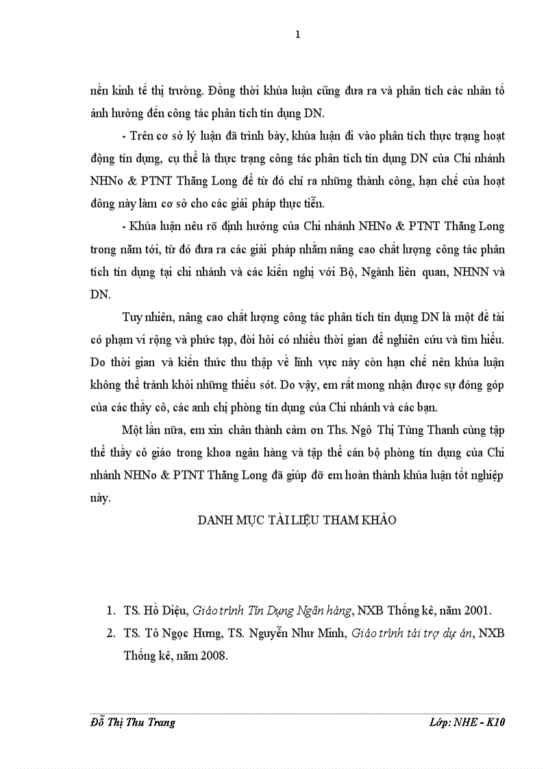 image for page Giải pháp nâng cao chất lượng công tác phân tích tín dụng đối với doanh nghiệp vay vốn tại chi nhánh ngân hàng nông nghiệp và phát triển nông thôn thăng long 1