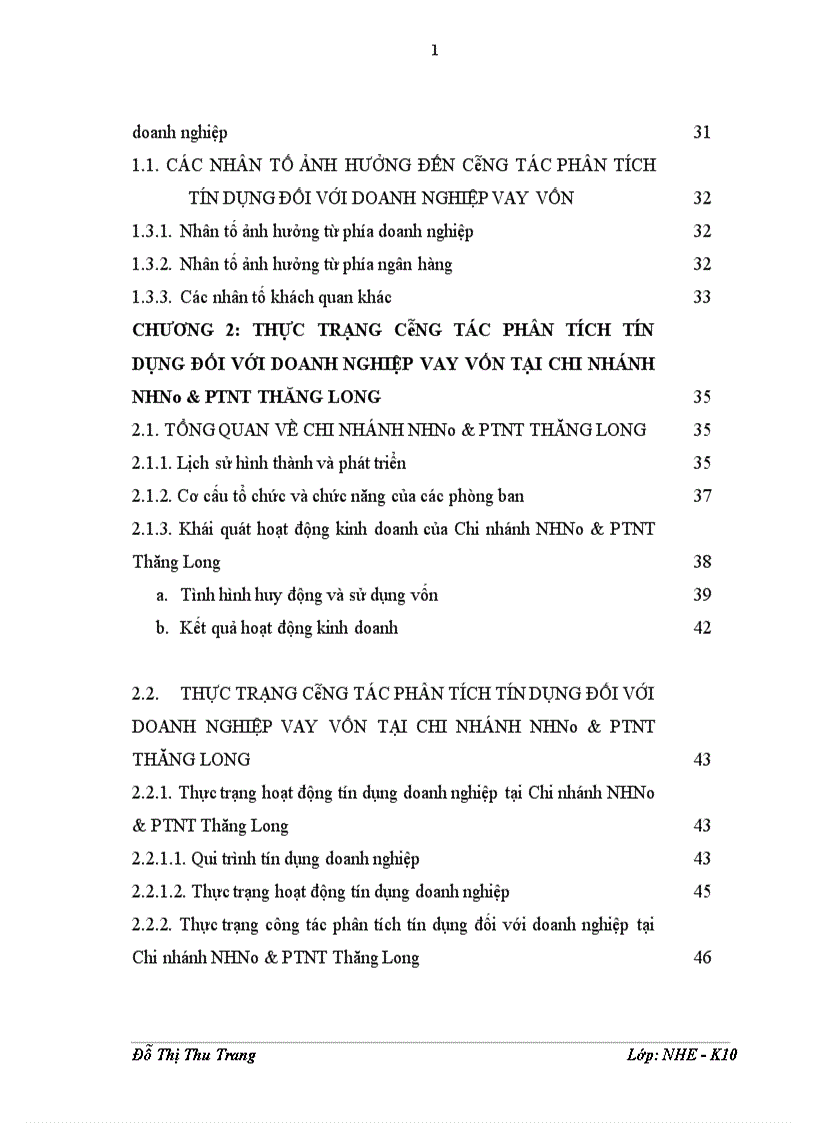 image for page Giải pháp nâng cao chất lượng công tác phân tích tín dụng đối với doanh nghiệp vay vốn tại chi nhánh ngân hàng nông nghiệp và phát triển nông thôn thăng long 1