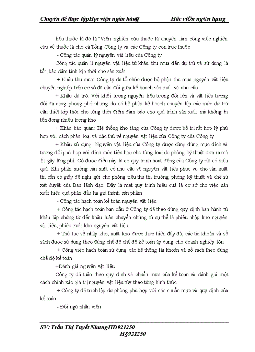 image for page Tổ chức công tác kế toán nguyên vật liệu tại Công ty thuốc lá Thăng Long 1