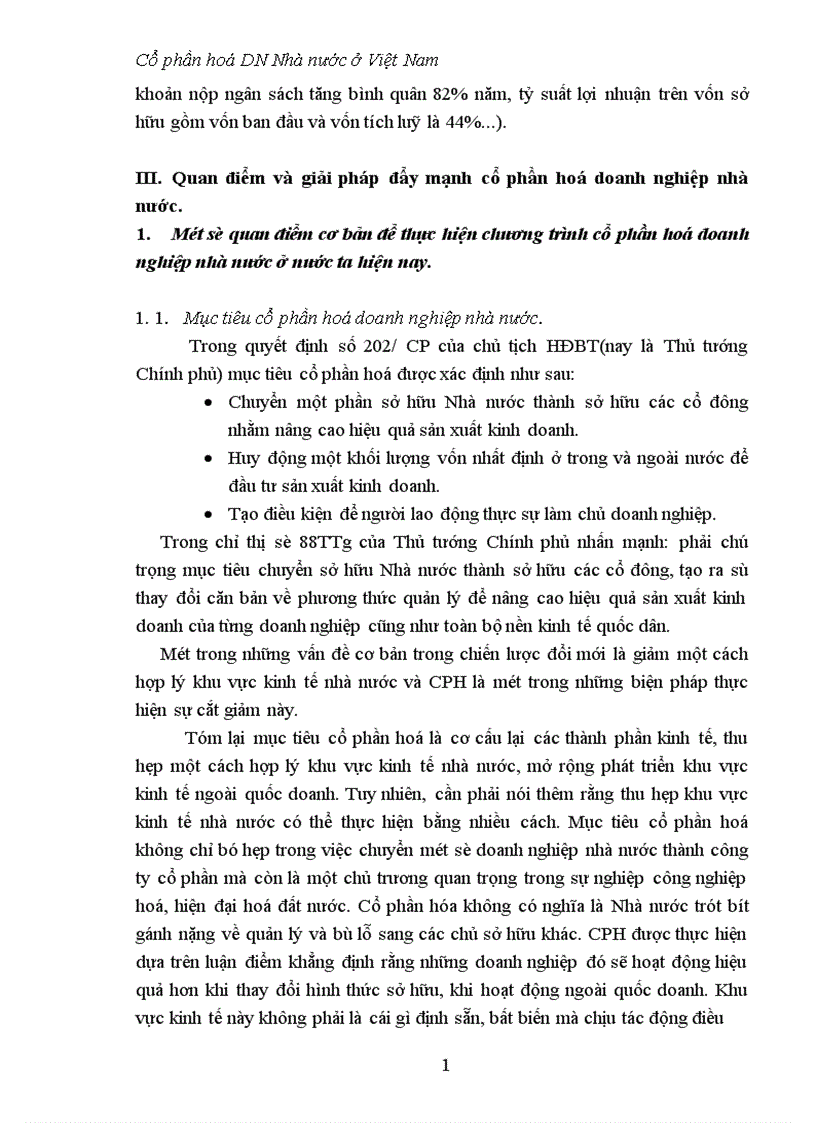 image for page Quan điểm và giải pháp đẩy mạnh cổ phần hoá doanh nghiệp nhà nước 1