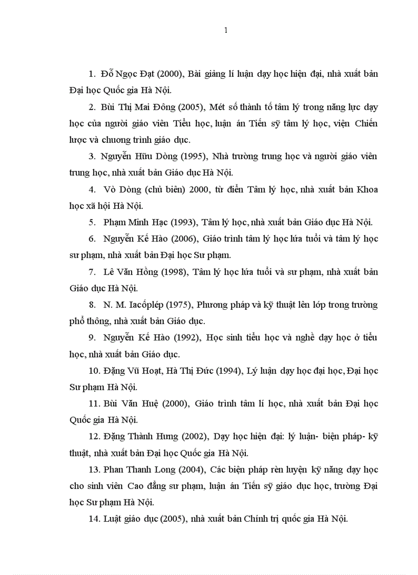 image for page Thực trạng kỹ năng dạy học trên lớp của giáo viên Tiểu học Yên Dũng Bắc Giang theo yêu cầu của chương trình mới