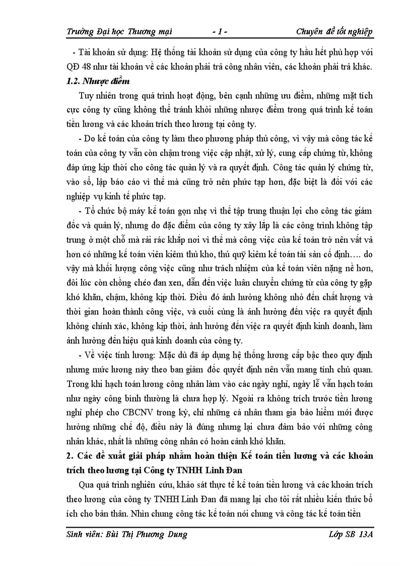 image for page Kế toán tiền lương và các khoản trích theo lương tại Công ty TNHH Linh Đan