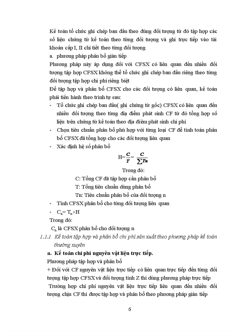 image for page Thực trạng và một số ý kiến đề xuất nhằm hoàn thiện kế toán tập hợp chi phí và tính Z 1
