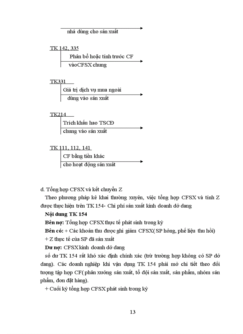 image for page Thực trạng và một số ý kiến đề xuất nhằm hoàn thiện kế toán tập hợp chi phí và tính Z 1