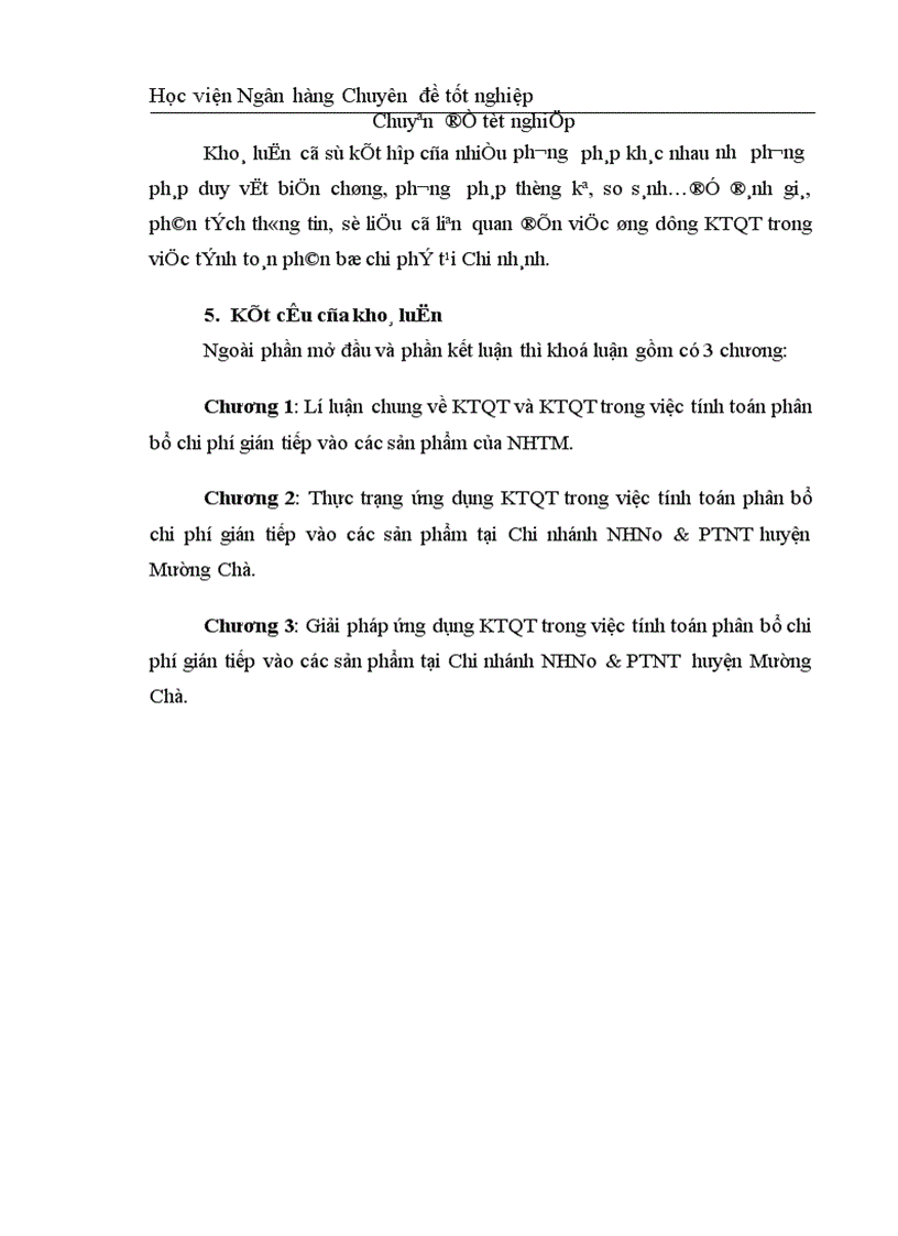 image for page Giải pháp ứng dụng kế toán quản trị trong việc tính toán phân bổ chi phí gián tiếp vào sản phẩm tại Chi nhánh NHNo PTNT huyện Mường Chà tỉnh Điện Biên 1