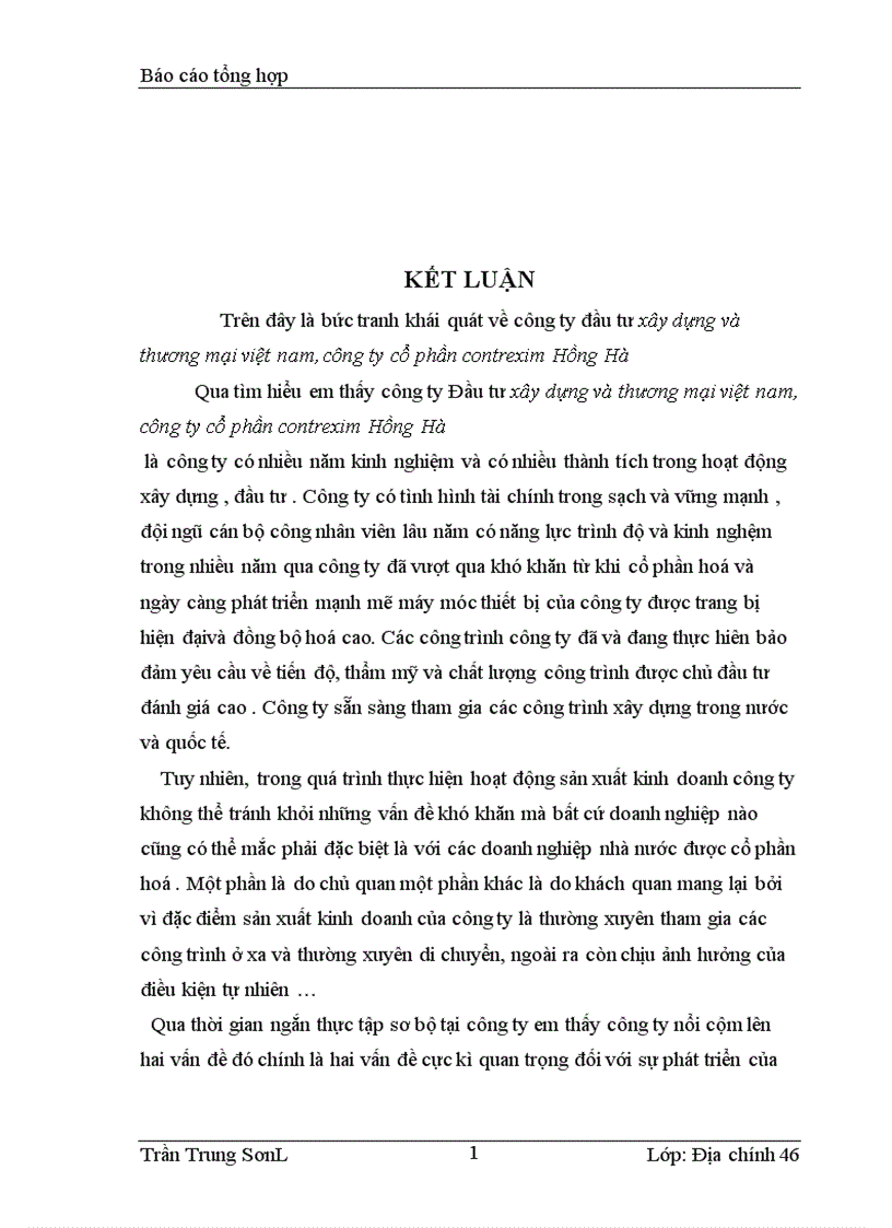 image for page Đặc điểm sản xuất kinh doanh của công ty cổ phần xây dựng và thương mại việt nam công ty cổ phần contrexim hồng hà 1