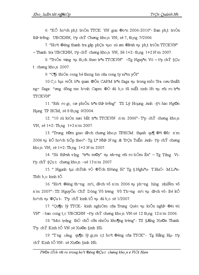 image for page Phương pháp luận quản lý rủi ro đầu tư cổ phiếu trên thị trường chứng khoán VN 1