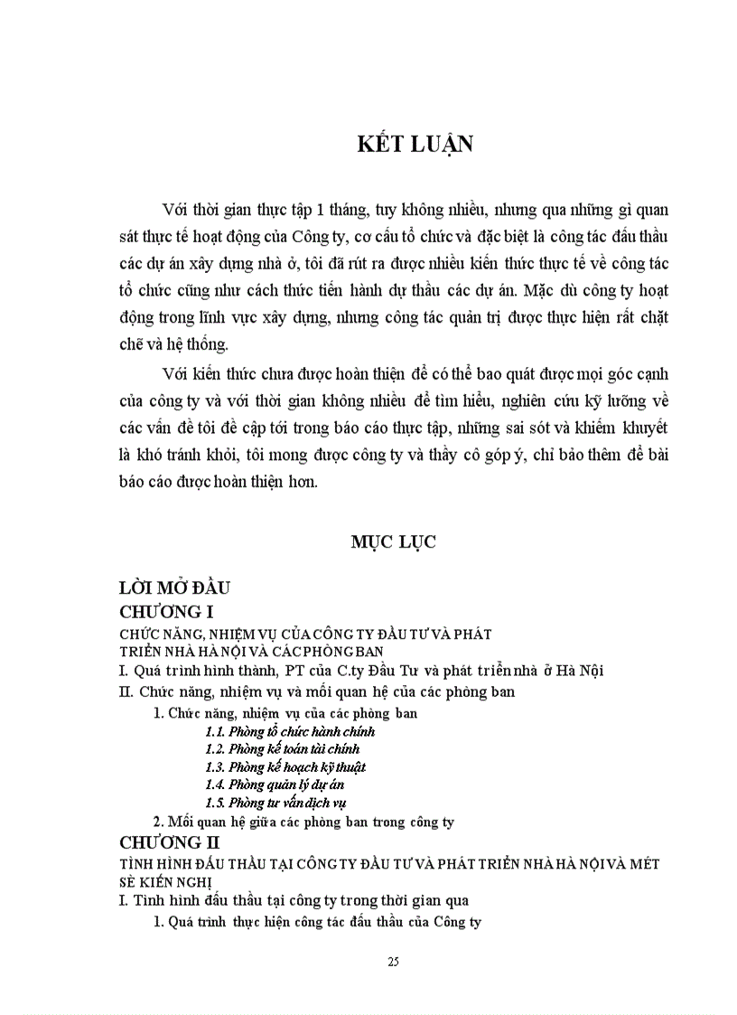 image for page Tình hình đấu thầu tại Công ty Đầu Tư và phát triển nhà ở Hà Nội và một và kiến nghị 1