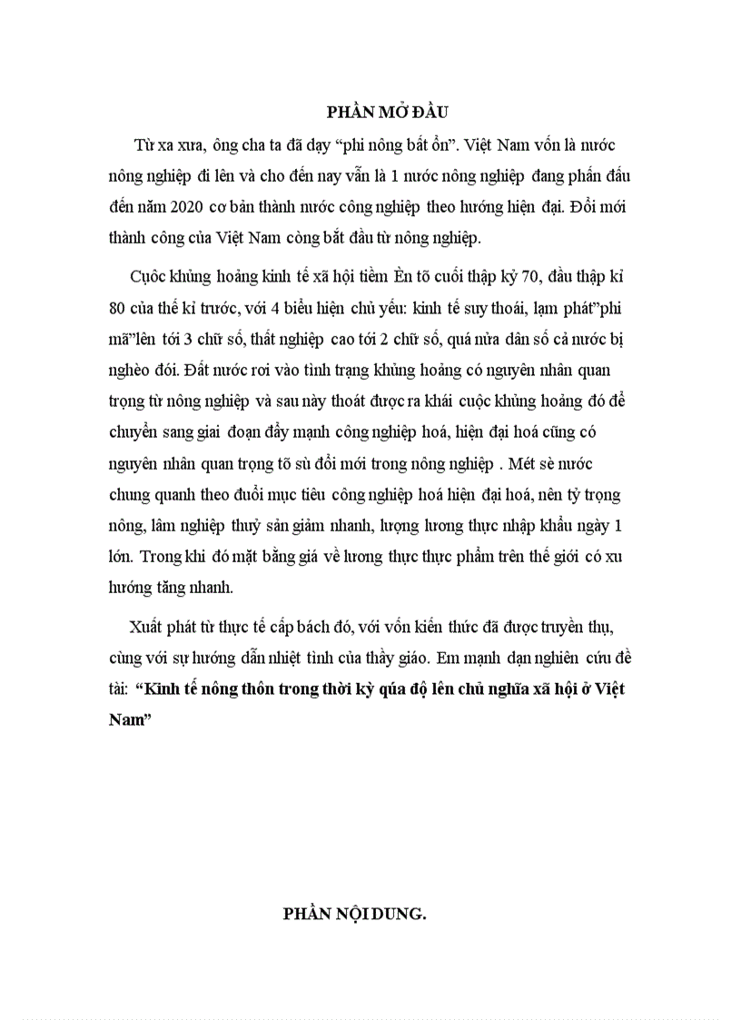 image for page Kinh tế nông thôn trong thời kỳ qúa độ lên chủ nghĩa xã hội ở Việt Nam 1