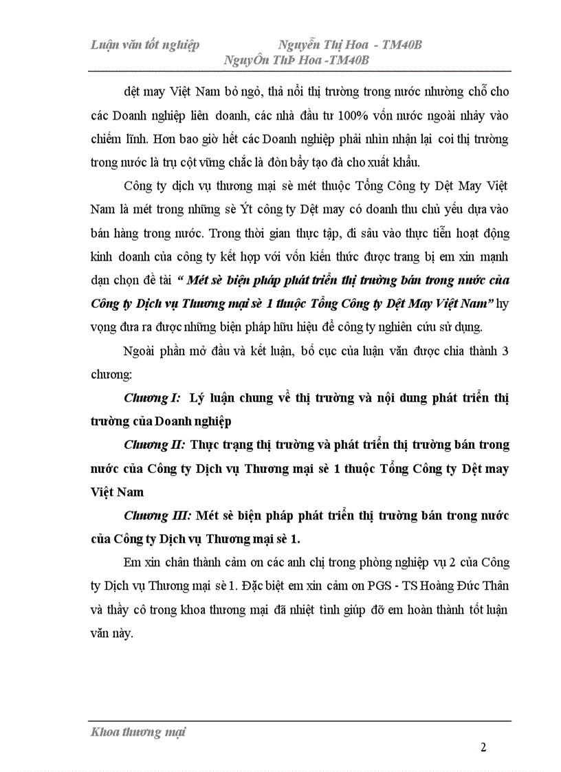 image for page Một số biện pháp phát triển thị trường bán trong nước của Công ty Dịch vụ Thương mại số 1 thuộc Tổng Công ty Dệt May Việt Nam 1