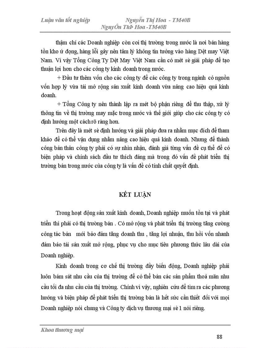 image for page Một số biện pháp phát triển thị trường bán trong nước của Công ty Dịch vụ Thương mại số 1 thuộc Tổng Công ty Dệt May Việt Nam 1