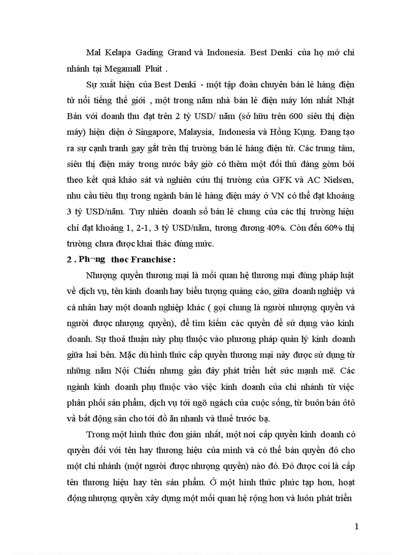 image for page Frachise trong việc quản lý hệ thống phân phối của tập đoàn Best Denki