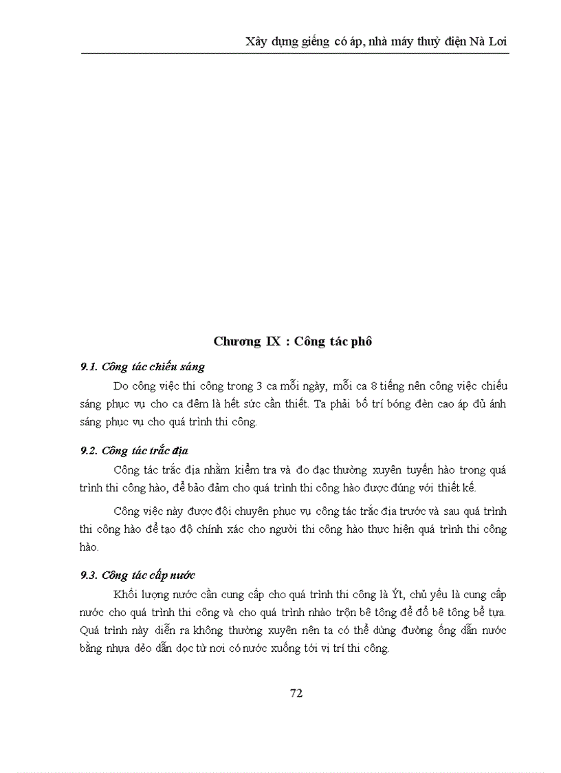 image for page Xây dựng giếng có áp nhà máy thuỷ điện Nà Lơi 1