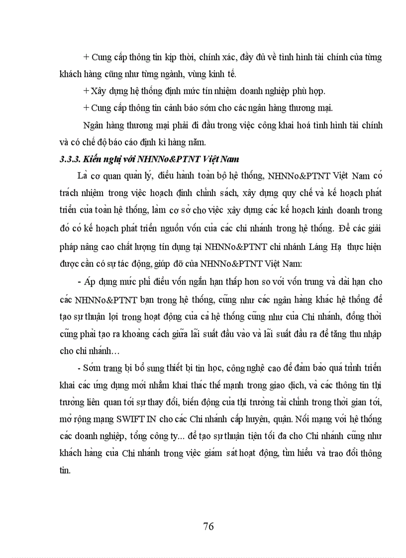 image for page Giải pháp nâng cao chất lượng tín dụng tại NHNNo PTNT chi nhánh Láng Hạ Hà Nội 1