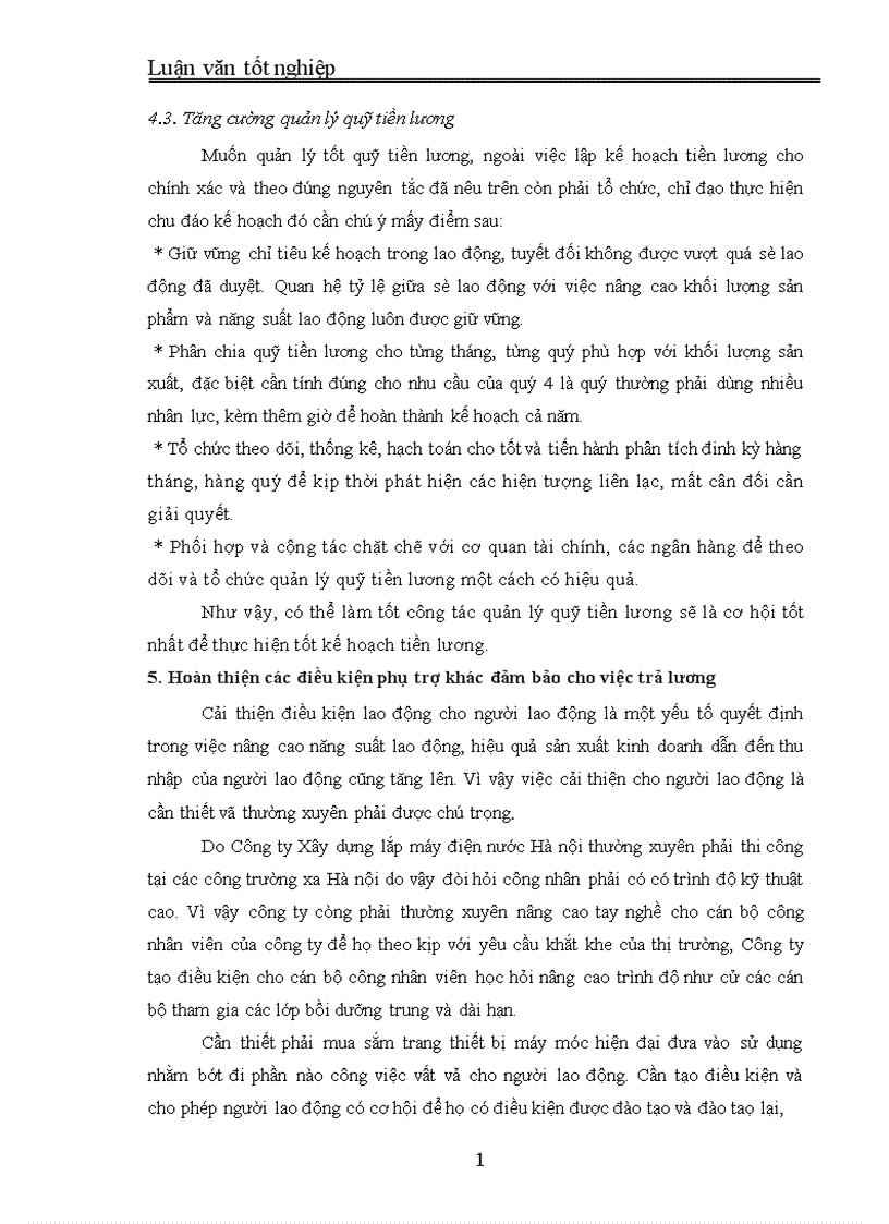 image for page Những giải pháp nhằm cải tiến các hình thức trả lương tại Công ty Xây dựng lắp máy điện nước Hà nội 1