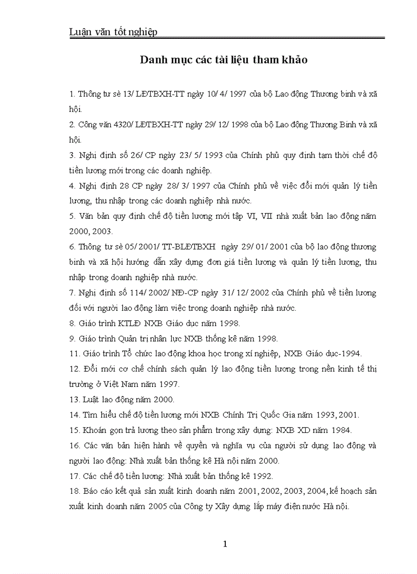 image for page Những giải pháp nhằm cải tiến các hình thức trả lương tại Công ty Xây dựng lắp máy điện nước Hà nội 1