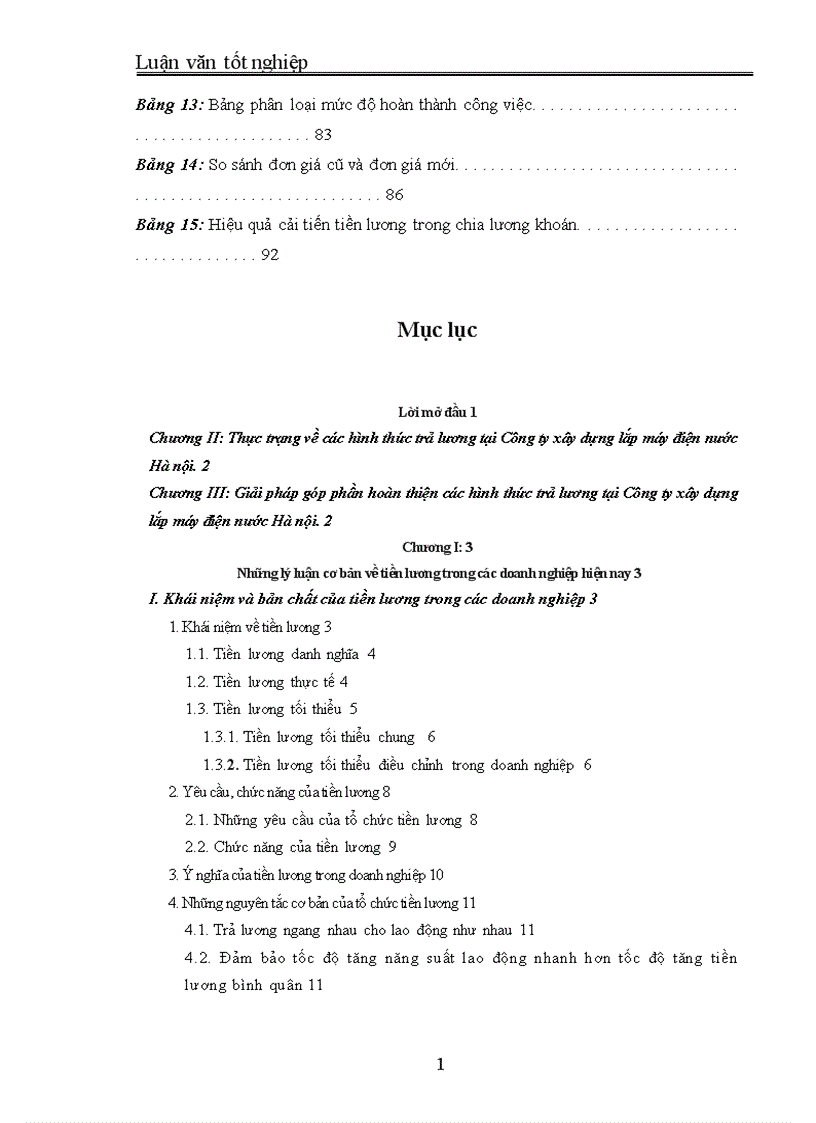 image for page Những giải pháp nhằm cải tiến các hình thức trả lương tại Công ty Xây dựng lắp máy điện nước Hà nội 1