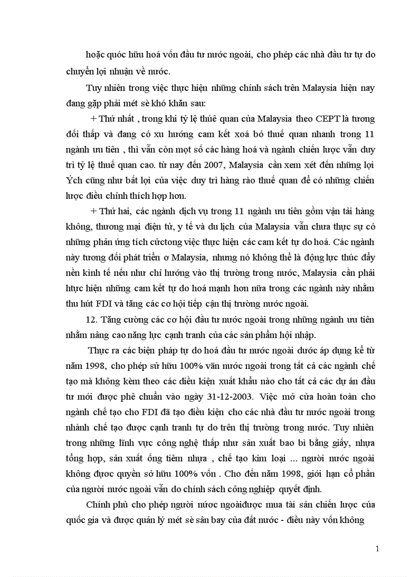 image for page Chính sách đầu tư của Malaixia 1