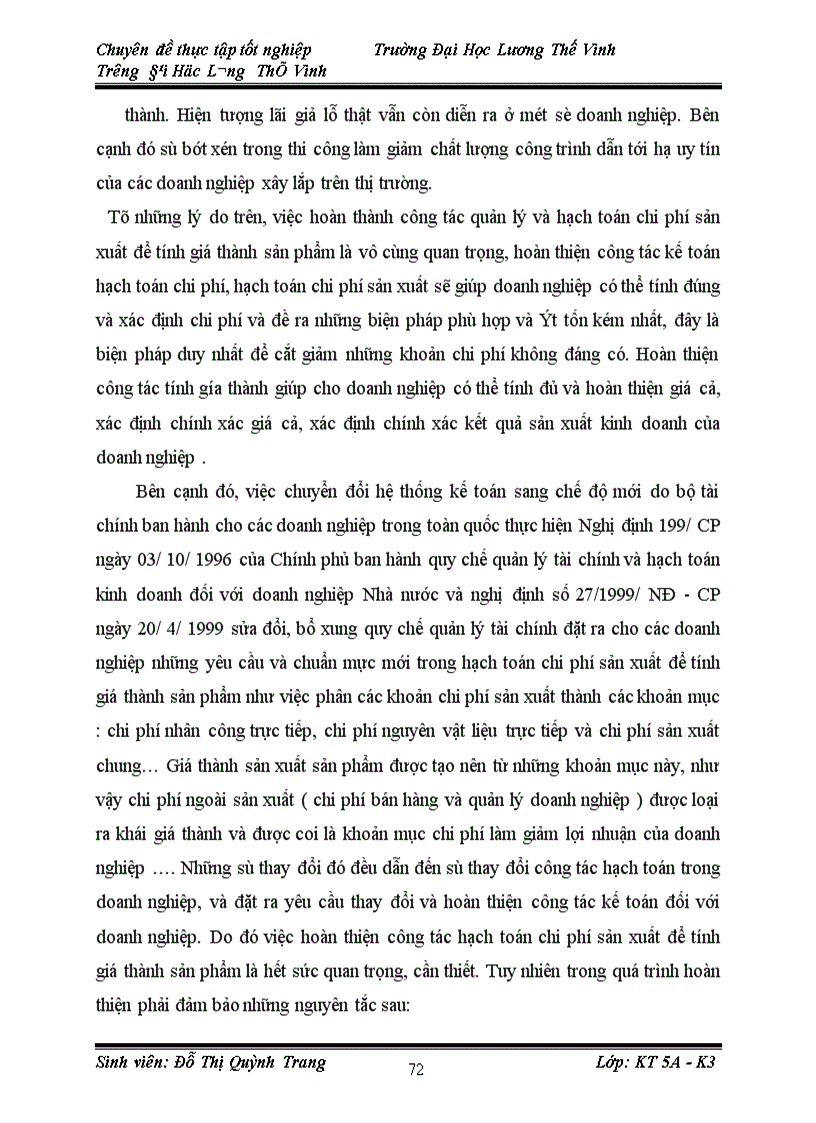 image for page Hoàn thiện kế toán chi phí sản xuất và tính giá thành sản phẩm xây lắp tại Công ty Cổ phần Đầu tư Xây dựng Giao thông 1