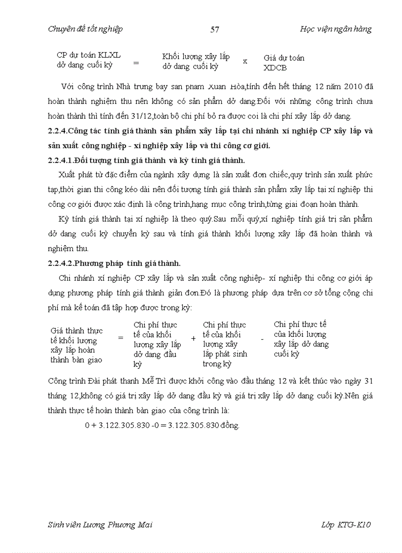 image for page Kế toán tập hợp chi phí sản xuất và tính giá thành sản phẩm xây lắp ở Chi nhánh công ty cổ phần xây lắp và sản xuất công nghiệp xí nghiệp xây lắp và thi công cơ giới 1