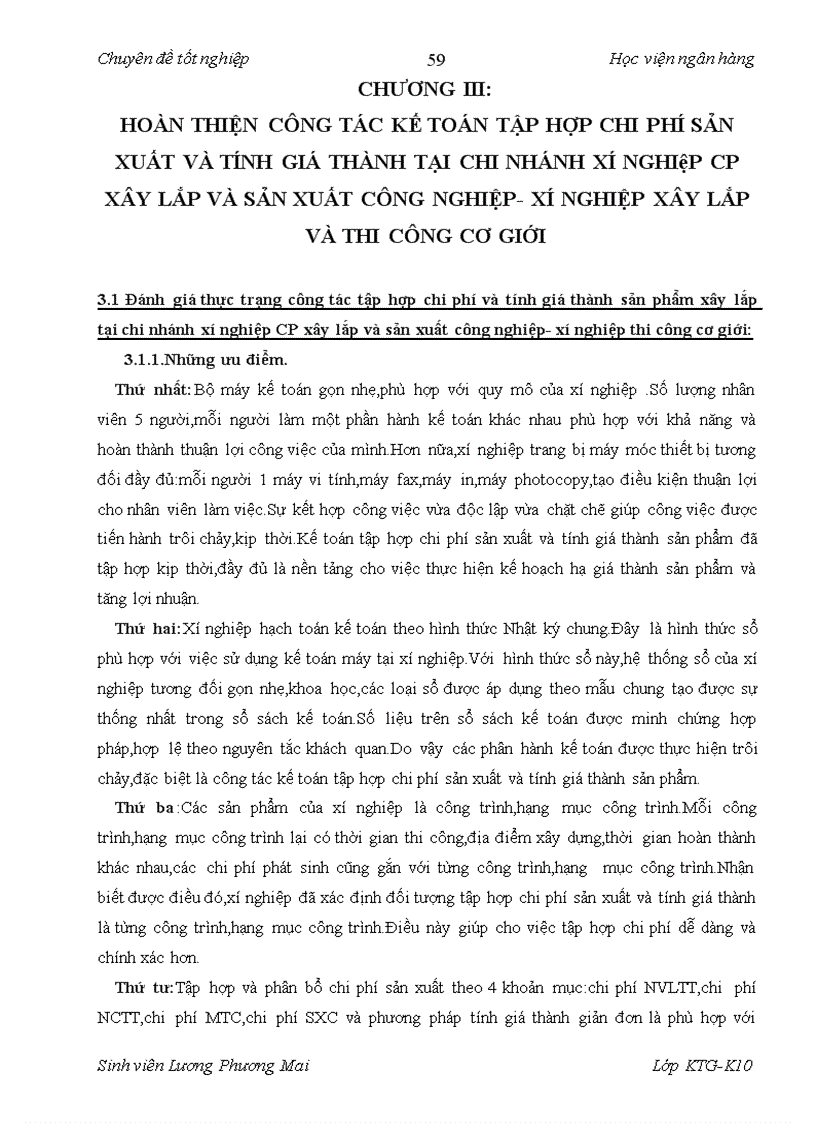 image for page Kế toán tập hợp chi phí sản xuất và tính giá thành sản phẩm xây lắp ở Chi nhánh công ty cổ phần xây lắp và sản xuất công nghiệp xí nghiệp xây lắp và thi công cơ giới 1